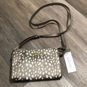 Kenneth Cole Reaction Tan and White Crossbody Bag